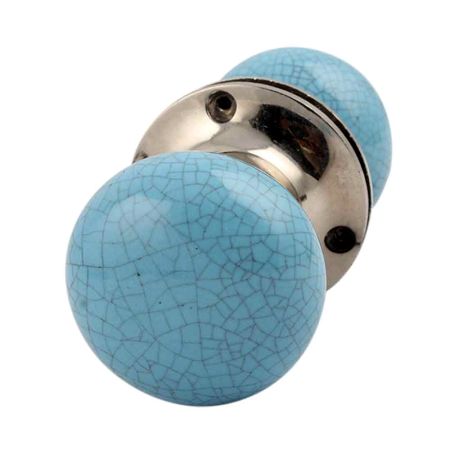 Turquoise Crackle Mortice Handle 2.25